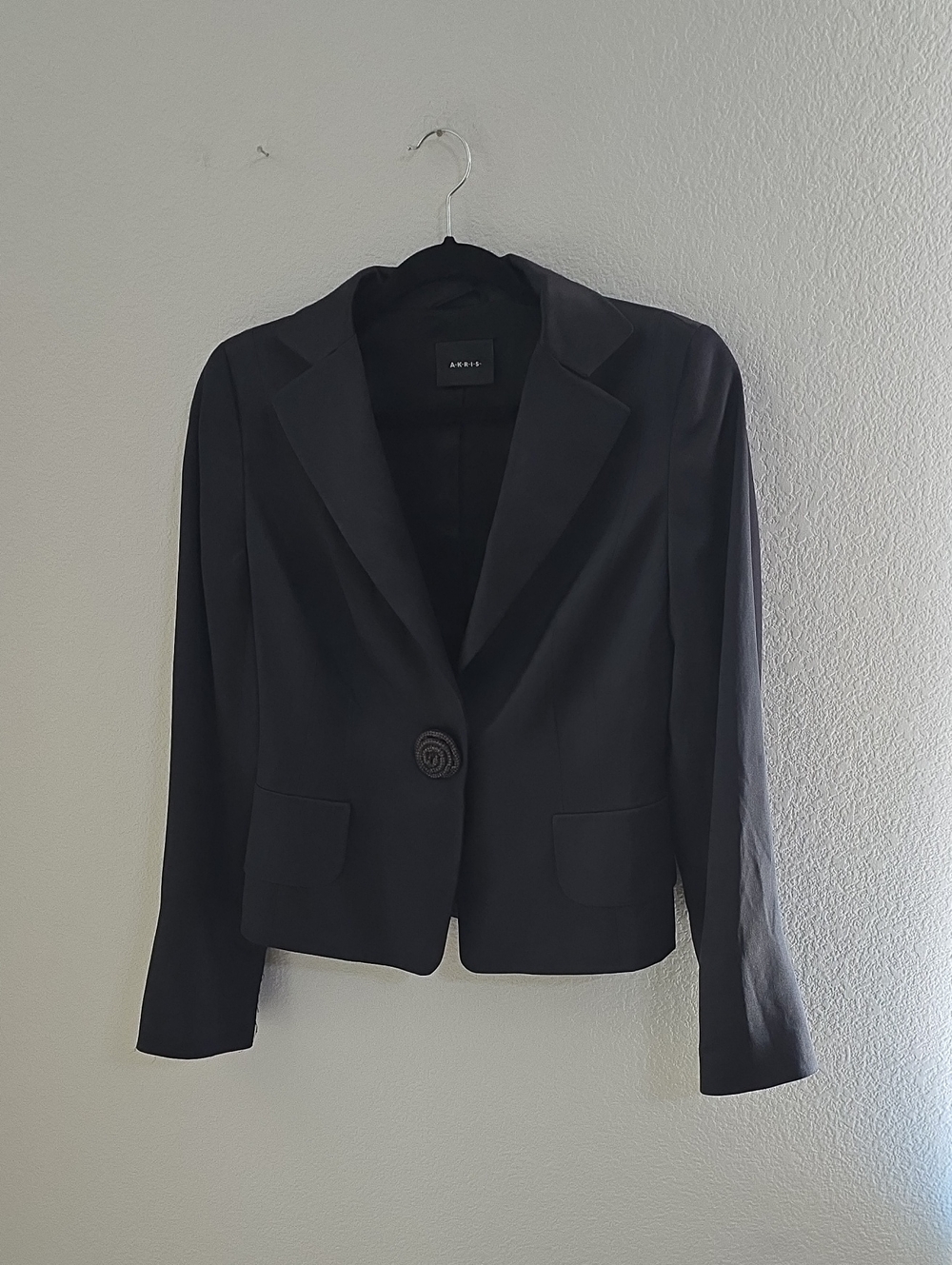 Akris Black Single-Button Tailored Blazer